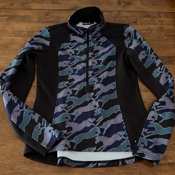 Kerrits Plush Printed Winter Half Zip Top - Picture 2 of 8